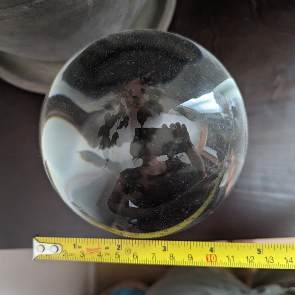 Crystal Ball with Stand Decoration, Glass Clear Feng Shui Ball Home Decoration - Picture 2 of 3